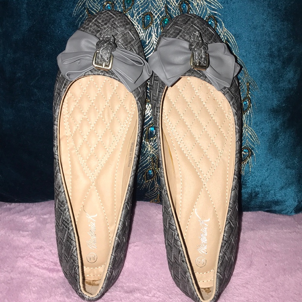 Dark grey flats
